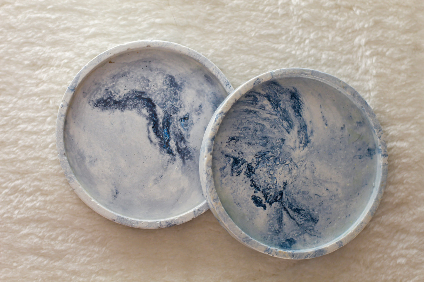 Blue Marble Round Coaster (2 Pieces)